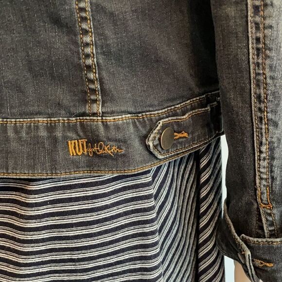 KUT from the Lloyd Amelia Jacket Denim Jean Jacket Medium - Picture 2 of 11